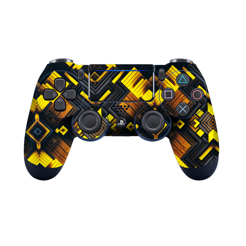 Wood Geometric Pattern Controller Skin