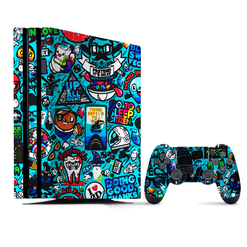 Cartoon Doodle Abstract PlayStation 4 |PS4 Pro Skin