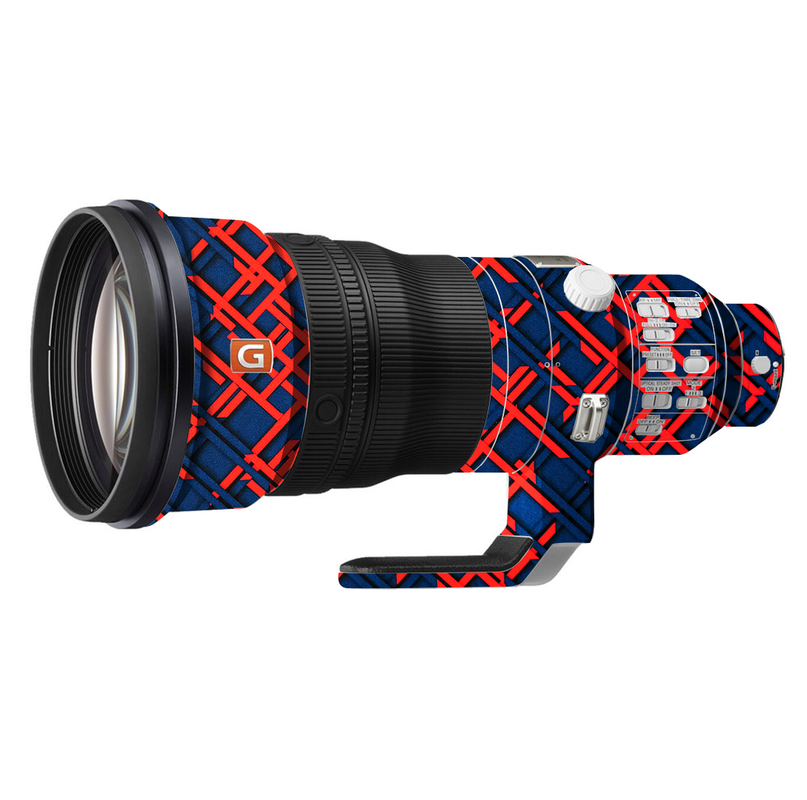 Red and Blue Geometric Pattern Camera Lens Skin