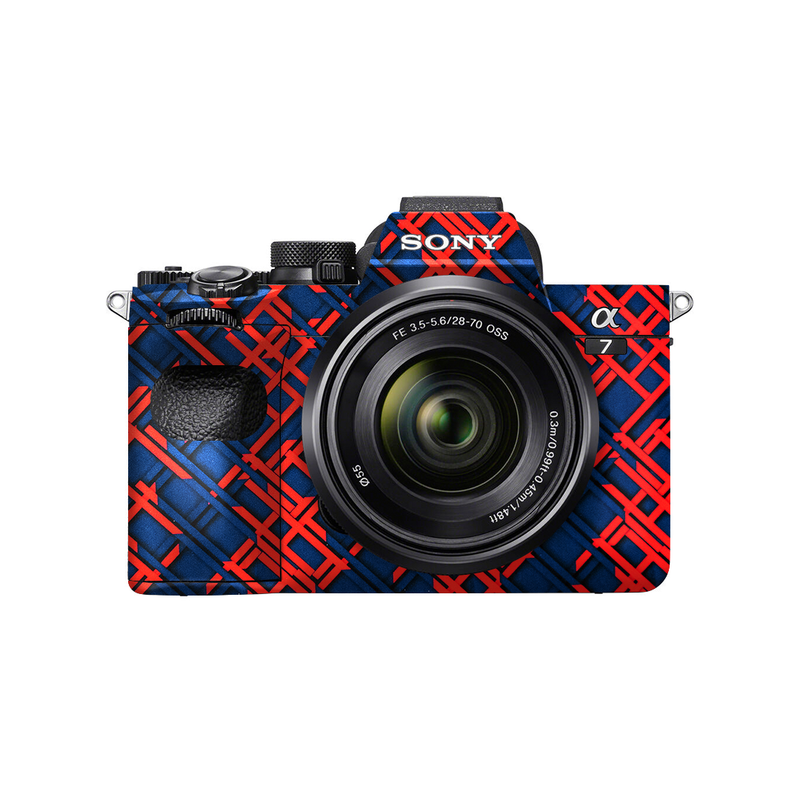 Red and Blue Geometric Camera Skin