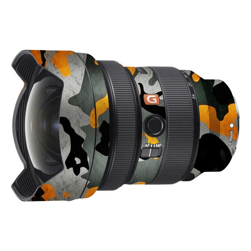 Orange Camouflage Camera Lens Skin
