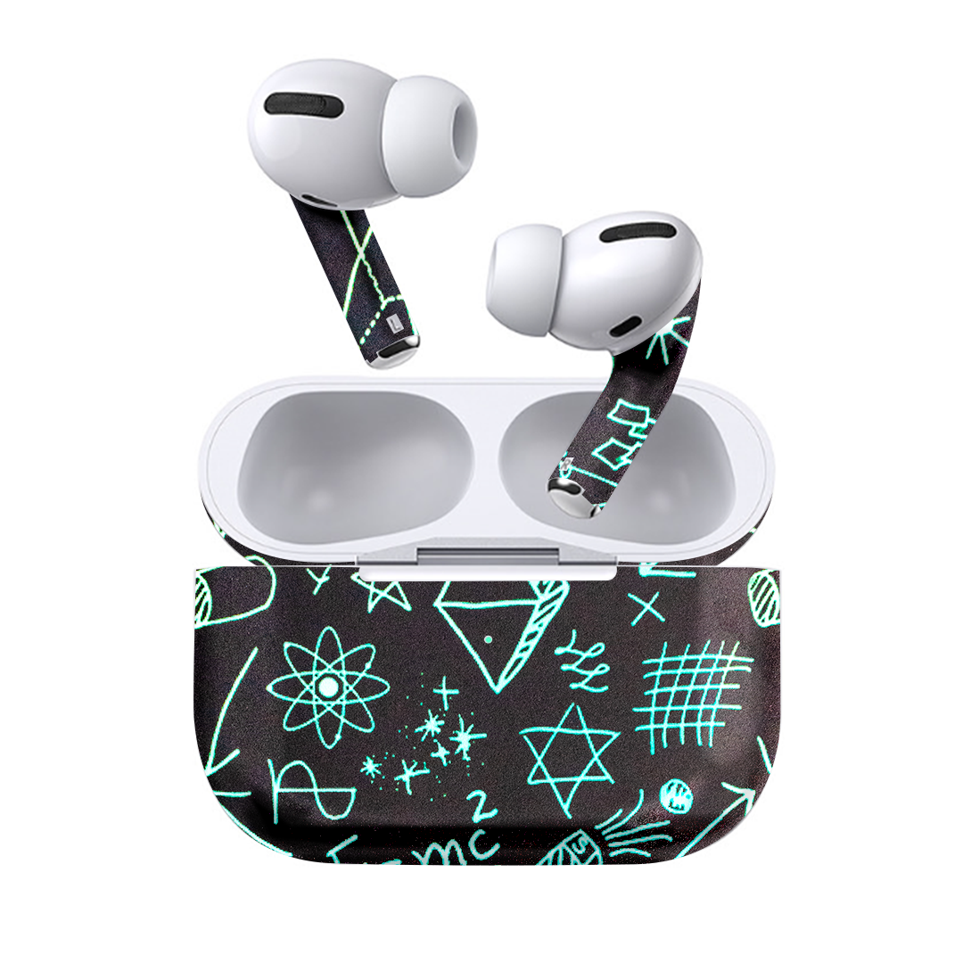 Abstract Green Fusion Earbuds Skin