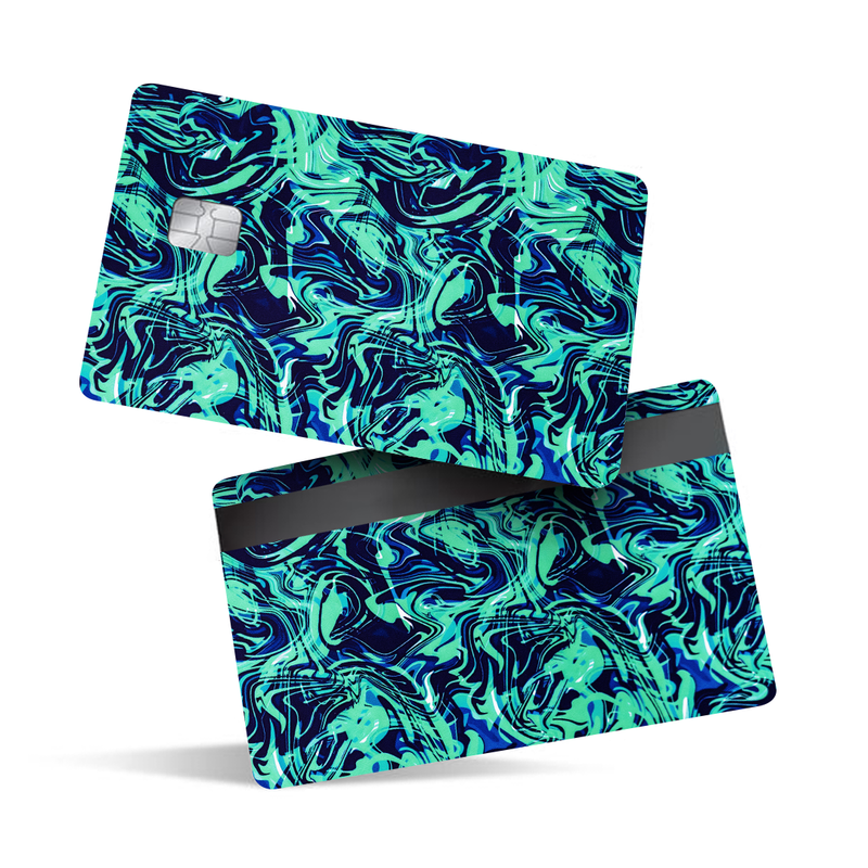 Green Marble Pattern Debit Card Skins & Credit Card Wrap