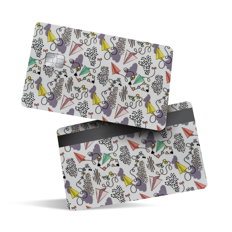 Airplane Doodles Debit Card Skins & Credit Card Wrap