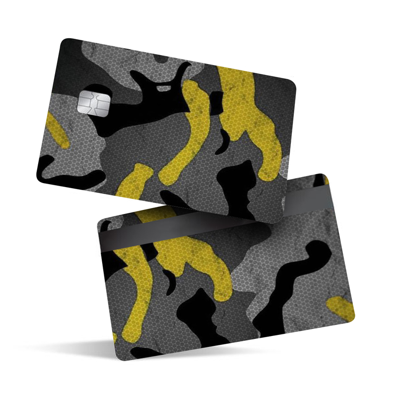 Yellow Camouflage Debit Card Skins & Credit Card Wrap