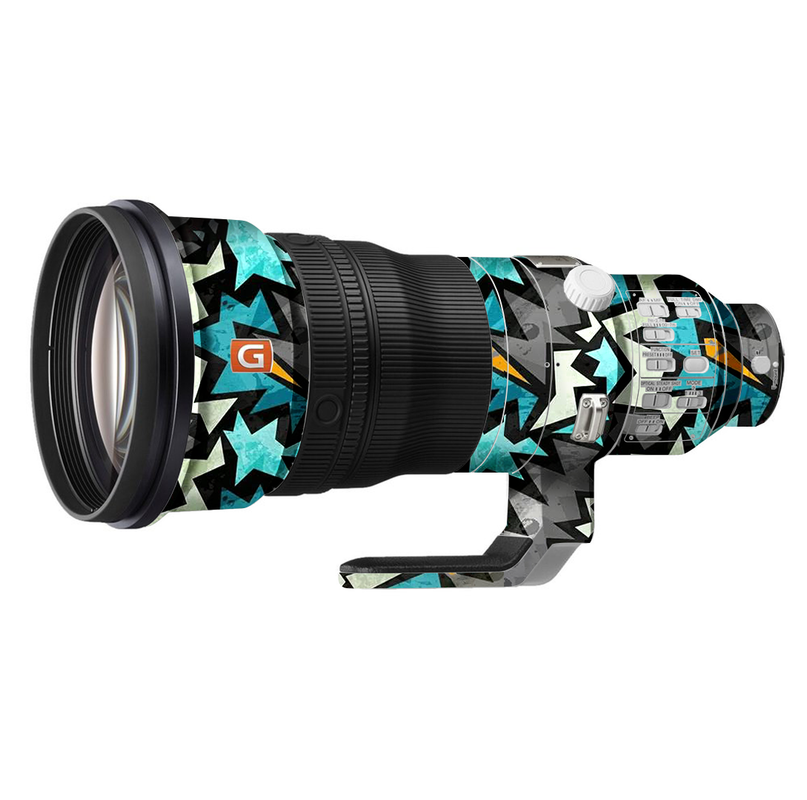 Abstract Graphic Pattern Blue Camera Lens Skin
