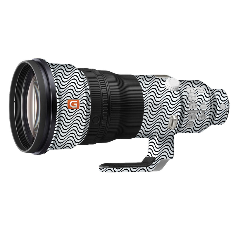 White Wave Pattern Camera Lens Skin