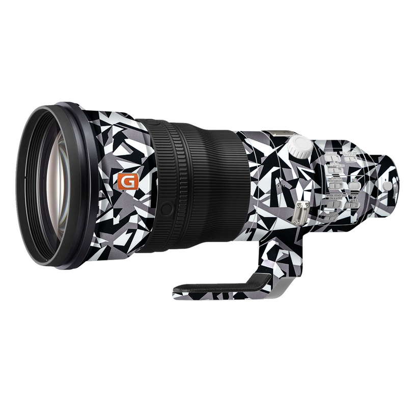 Black and White Polygon Pattern Camera Lens Skin