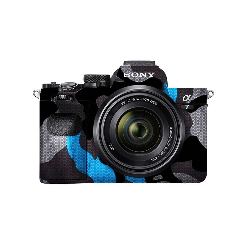 Blue Camouflage Camera Skin