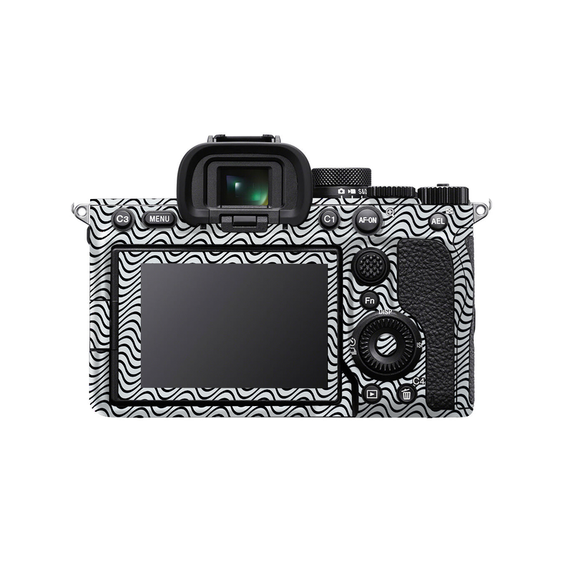 Black Wave Line Camera Skin