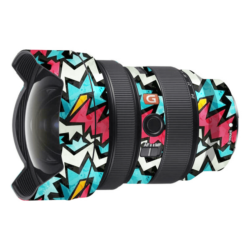 Abstract Graphic Pattern Red Camera Lens Skin