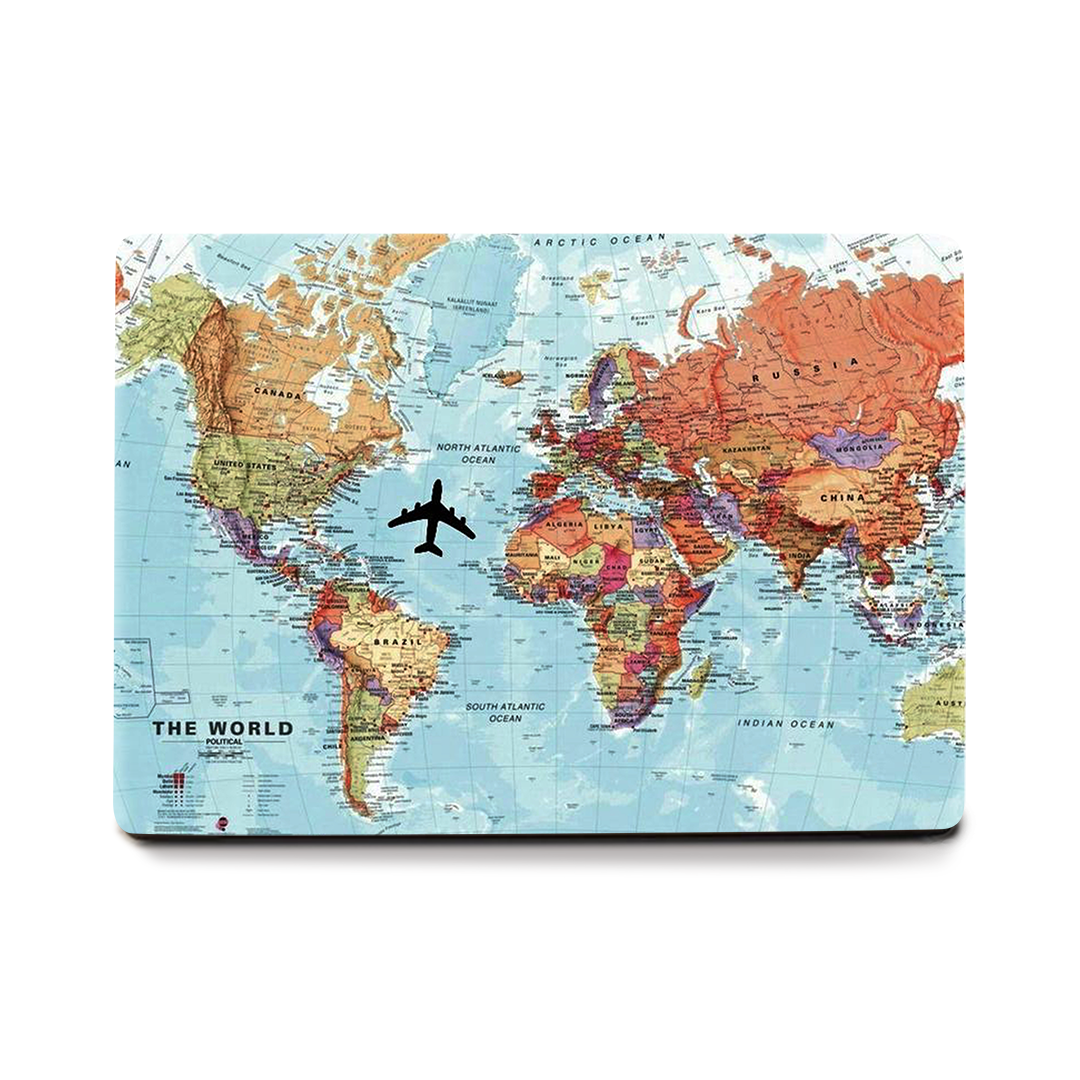 Blue map Laptop skin
