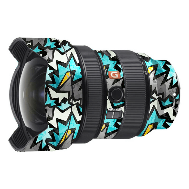 Abstract Graphic Pattern Blue Camera Lens Skin