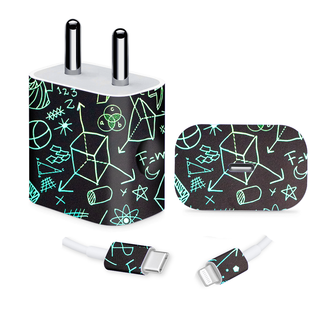 Abstract Green Fusion Charger Skin
