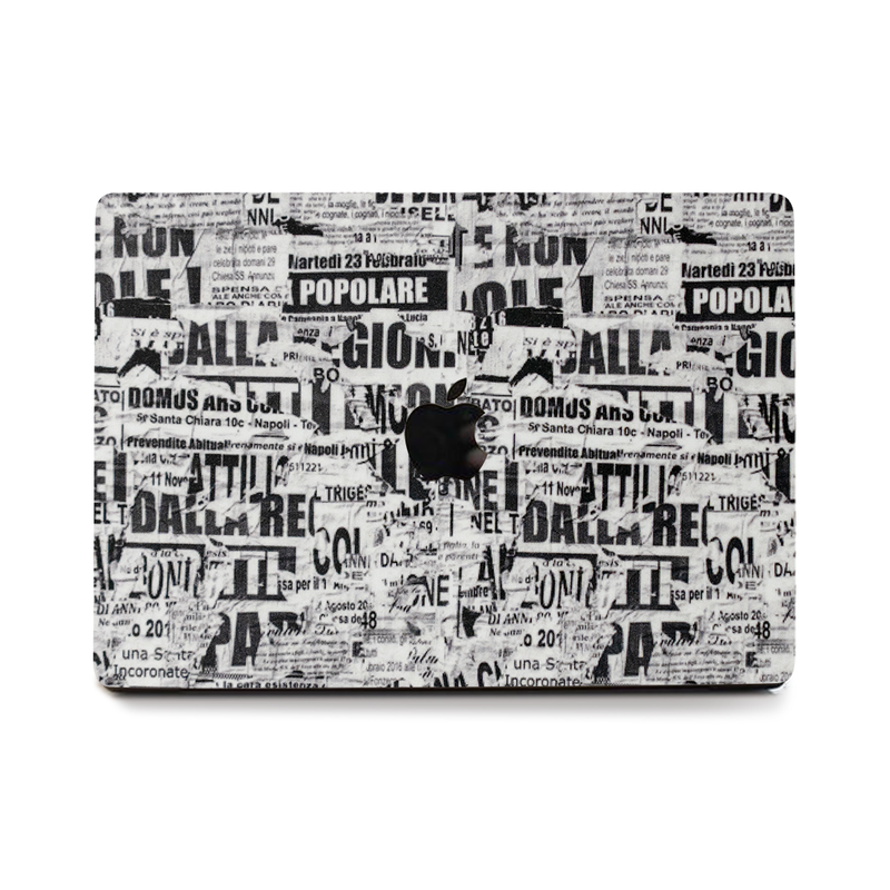 Typography Black and White Laptop Skin
