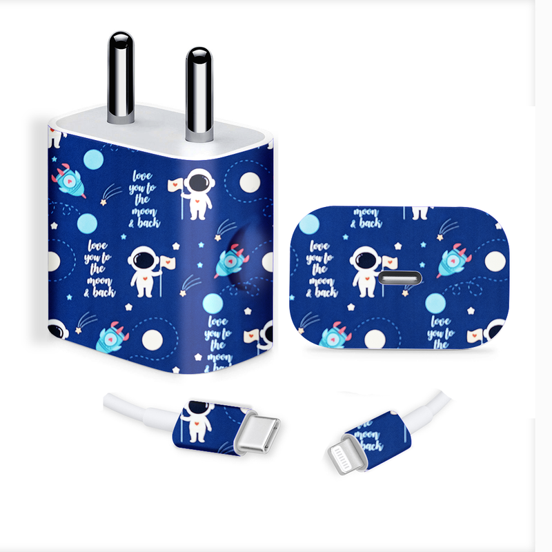 Blue Space Art Charger Skin