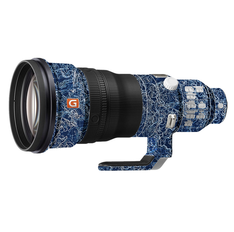 Blue Map Pattern Camera Lens Skin