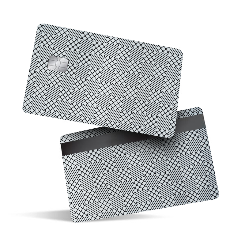 Geometric Black Line Pattern Debit Card Skins & Credit Card Wrap