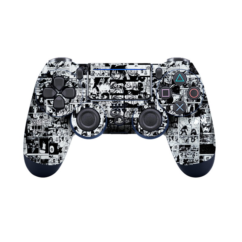 Black and White Anime Pattern Controller Skin