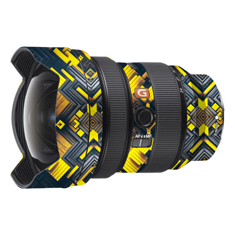 Wood Geometric Pattern Camera Lens Skin