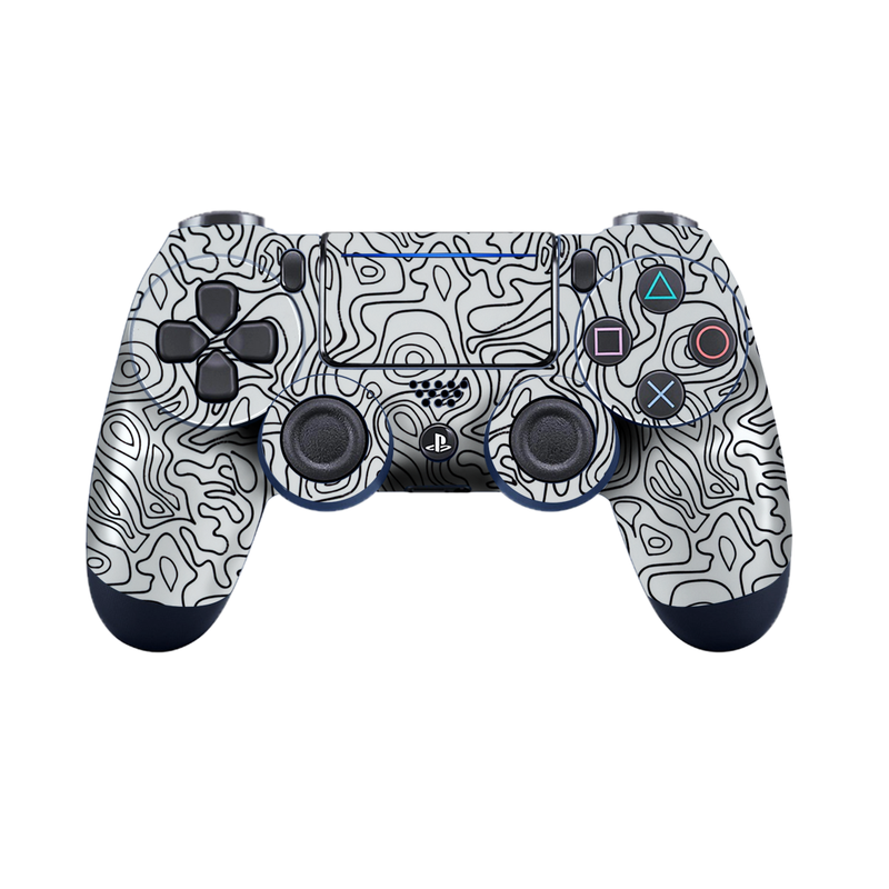 White Doodles Controller Skin