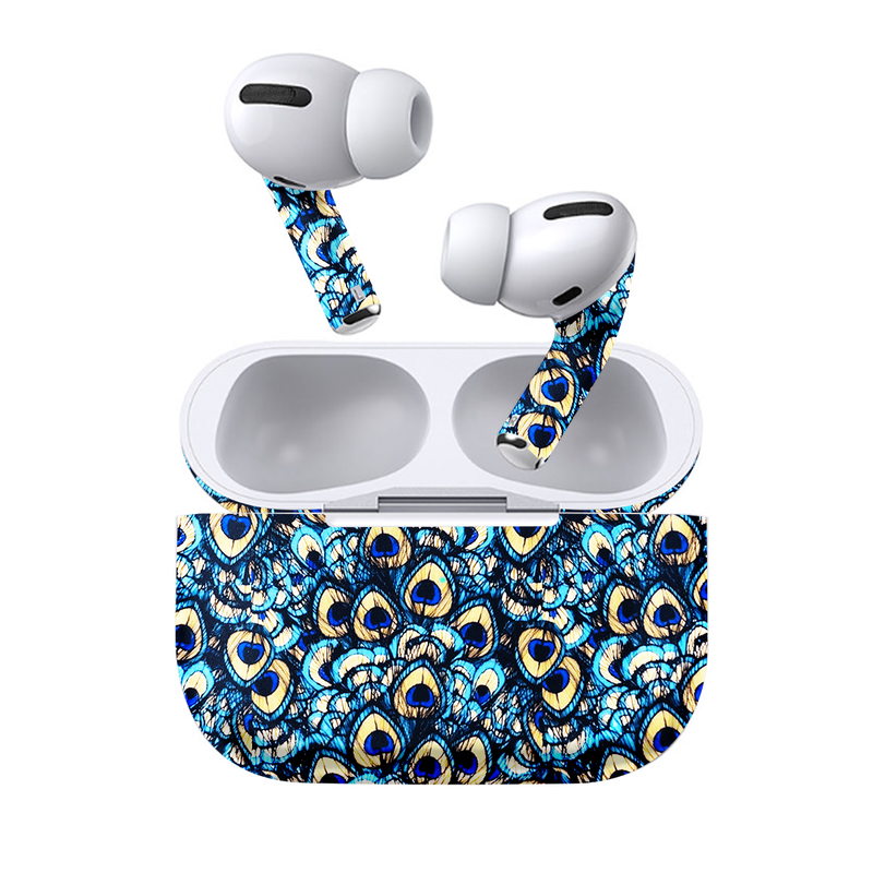 Colorful Peacock Wings Earbuds skin