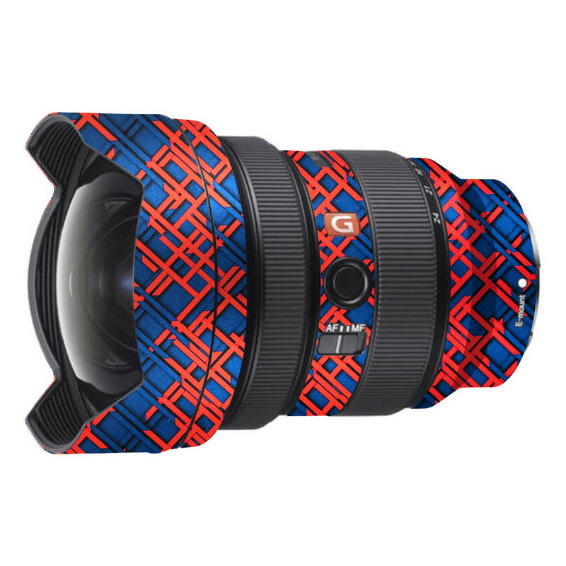 Red and Blue Geometric Pattern Camera Lens Skin
