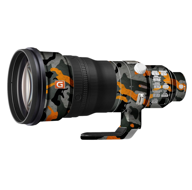 Orange Camouflage Camera Lens Skin