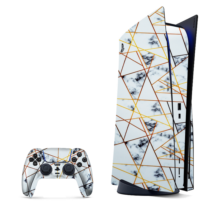White Marble Pattern Playstation 5 Skin|PS5