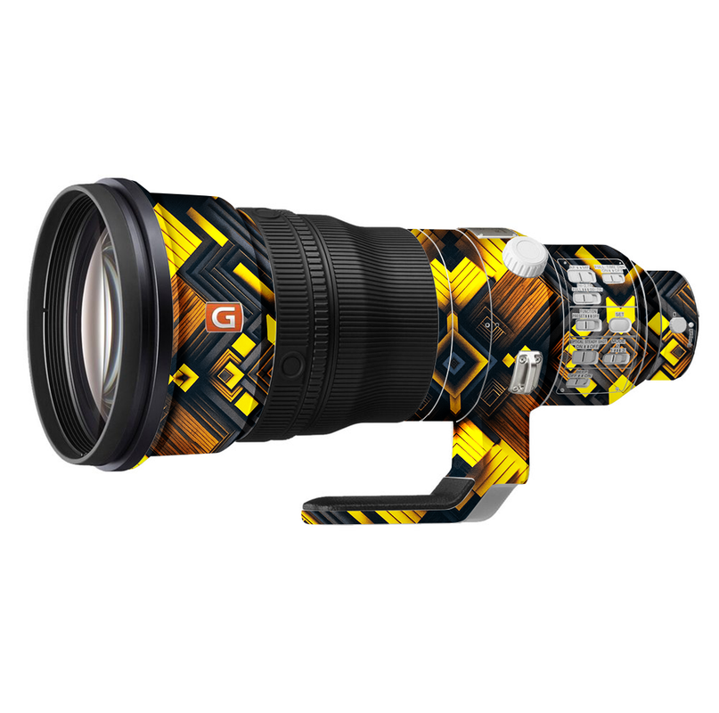 Wood Geometric Pattern Camera Lens Skin