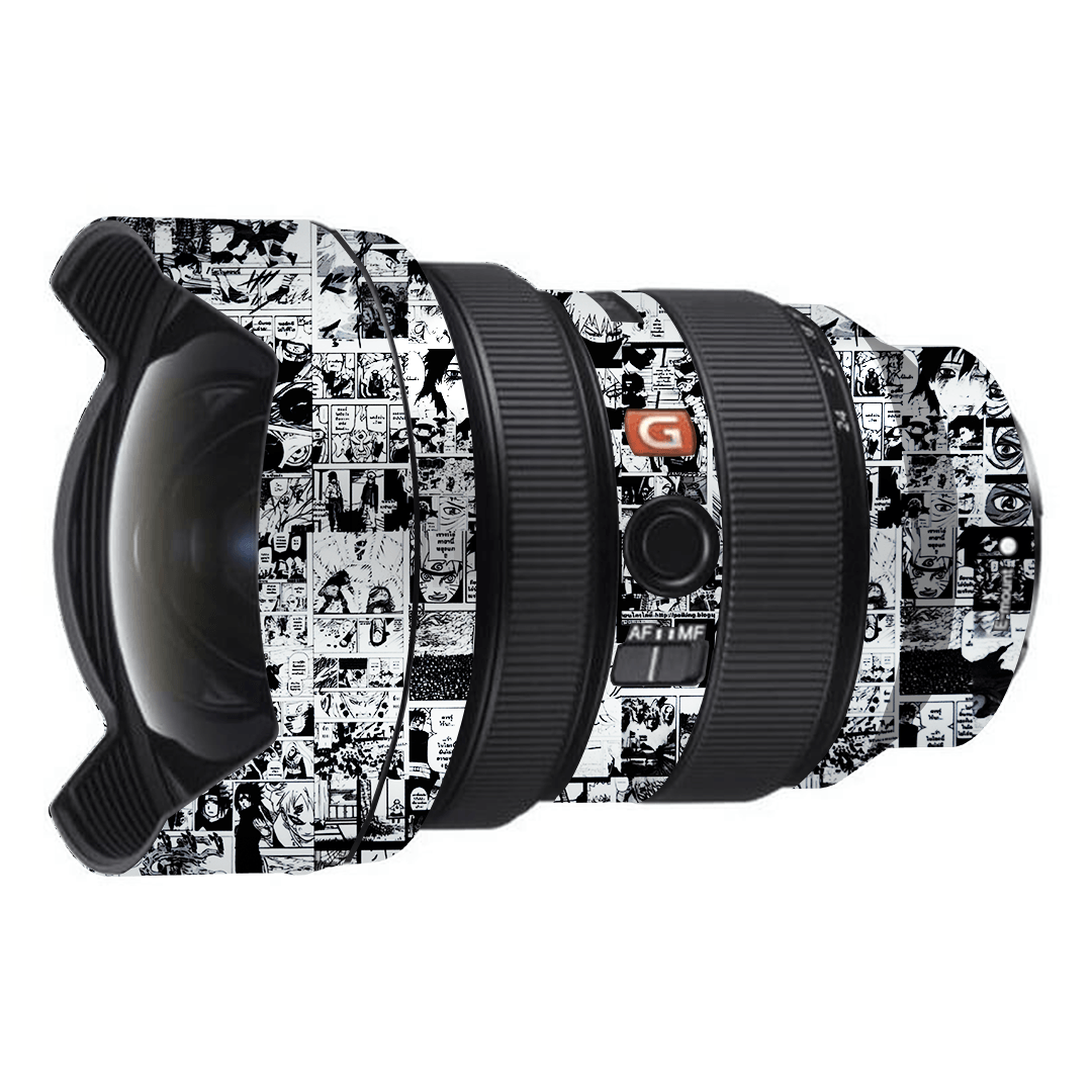 Black and White Anime Pattern Camera Lens Skin