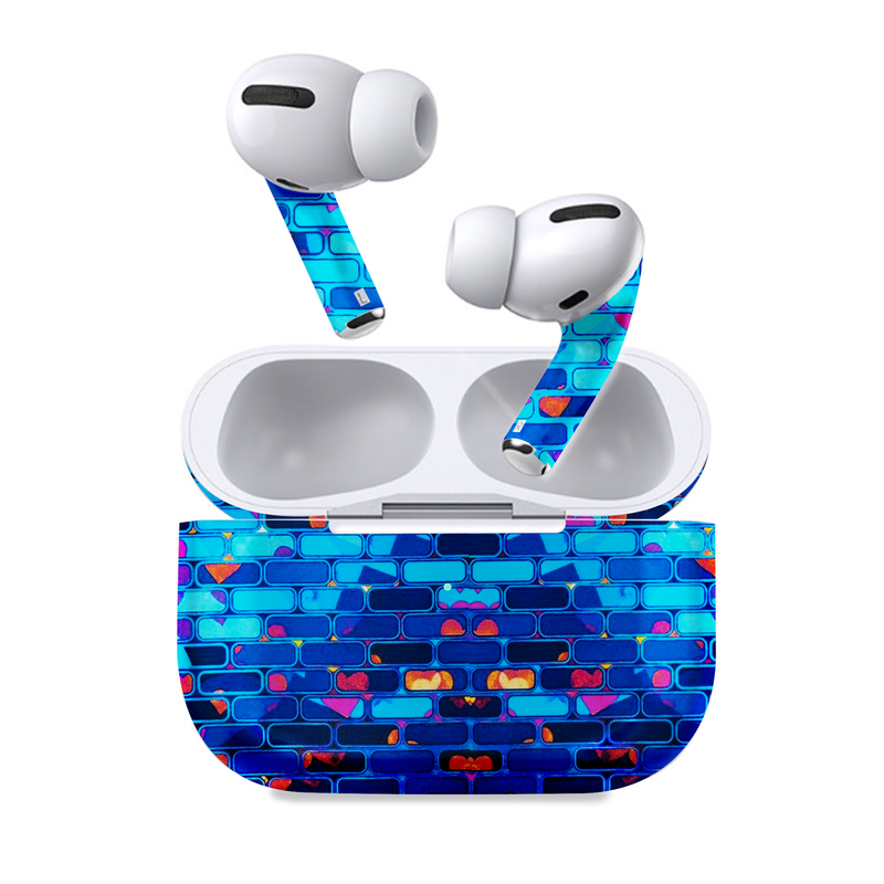 Colorful Brick Wall Earbuds skin