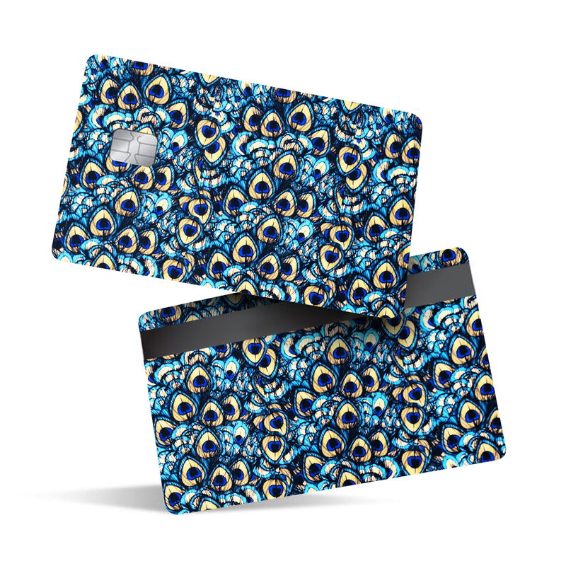 Peacock Wings Pattern Debit Card Skins & Credit Card Wrap