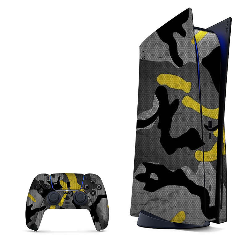 Yellow Camouflage Playstation 5 Skin|PS5