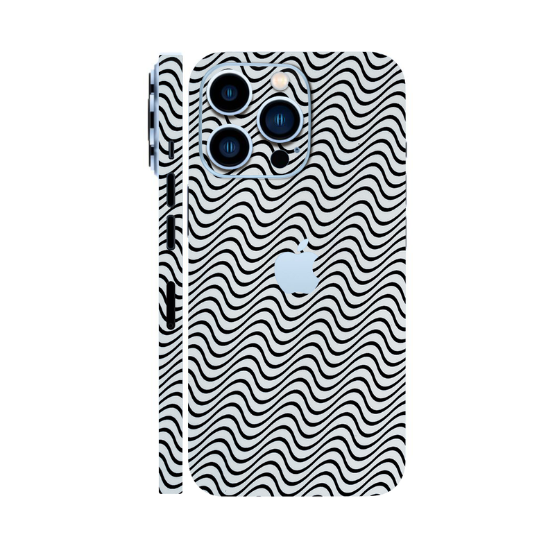 Zebra Waves Line Design Mobile Skin