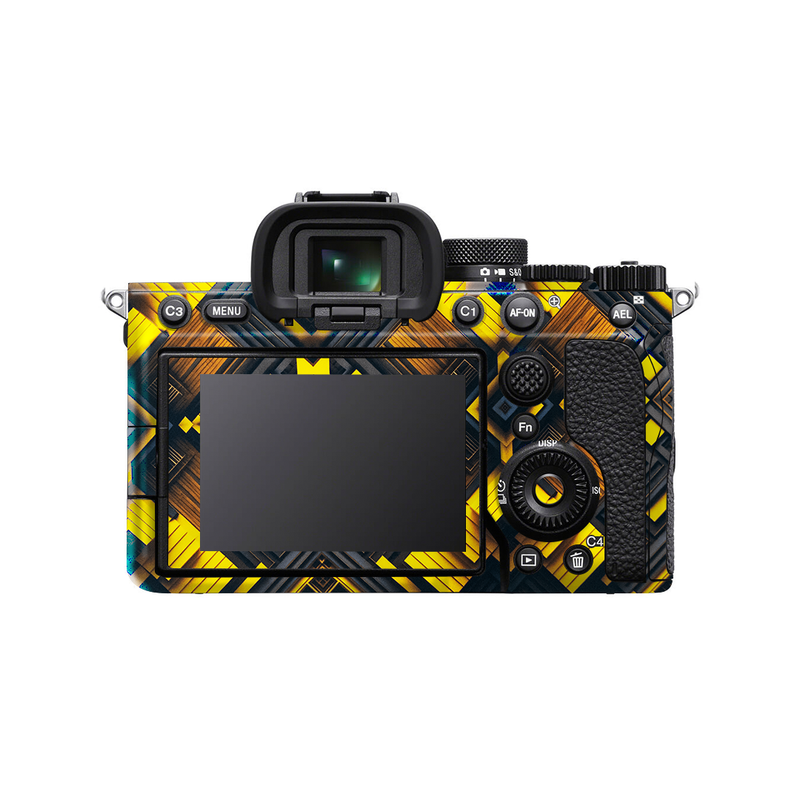 Wood Geometric Camera Skin
