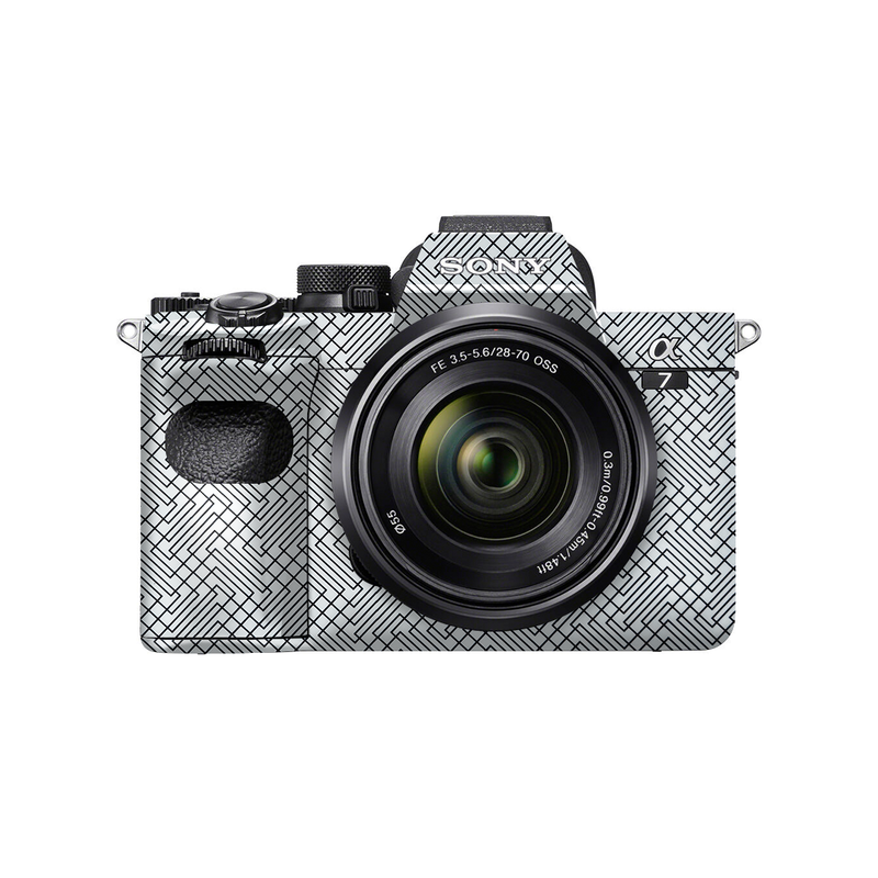 Geometric Black Line Camera Skin
