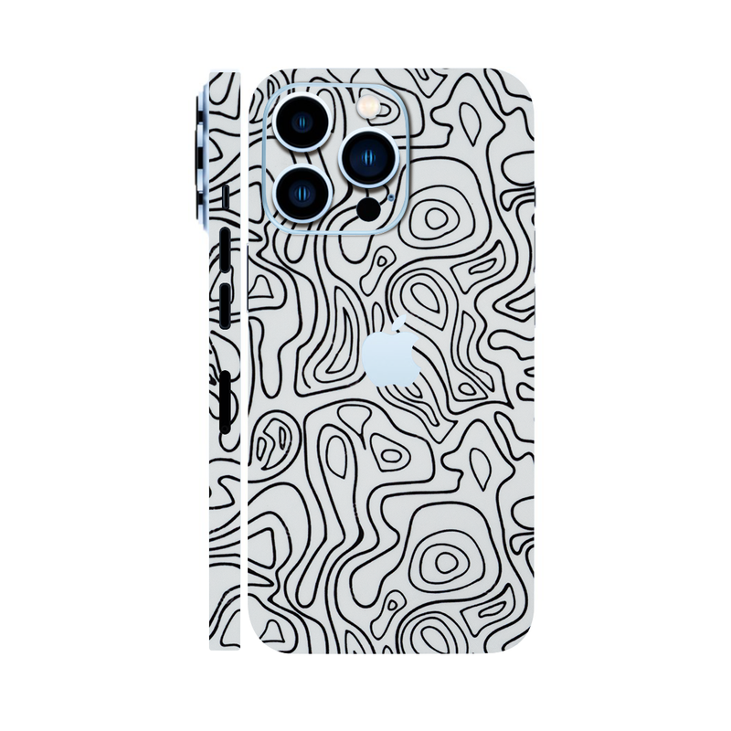 White Doodle Mobile Skin