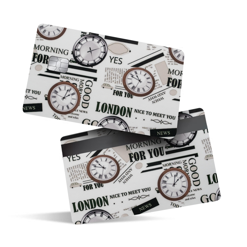 Abstract London Watch Debit Card Skins & Credit Card Wrap