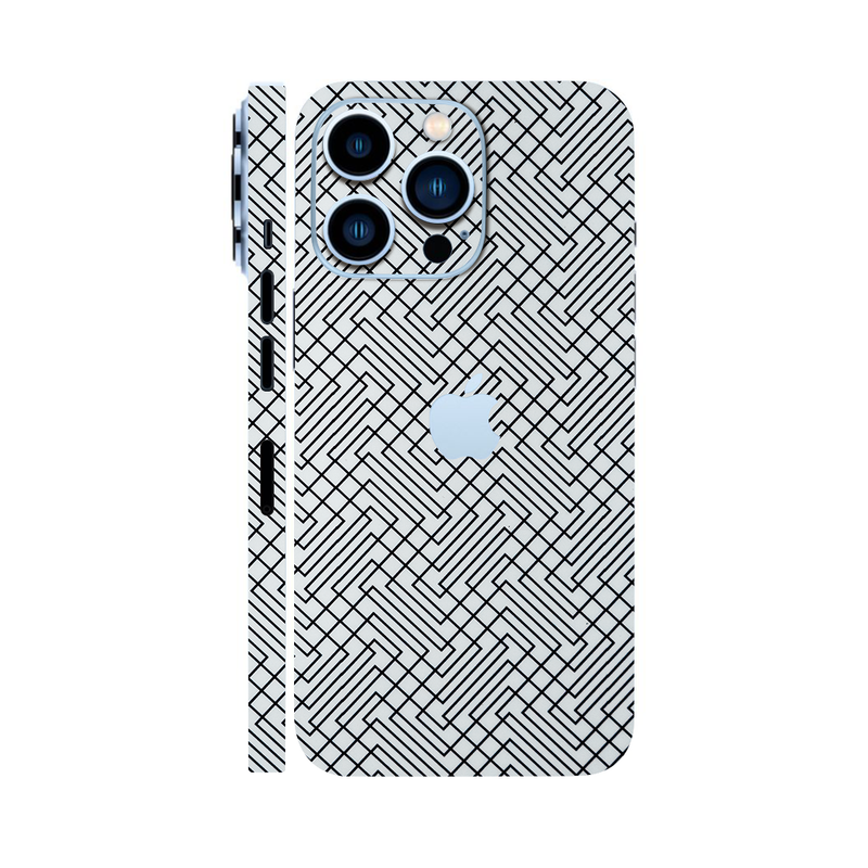 Geometric Black Line Mobile Skin