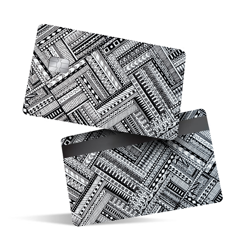 Black and White Mandala Debit Card Skins & Credit Card Wrap