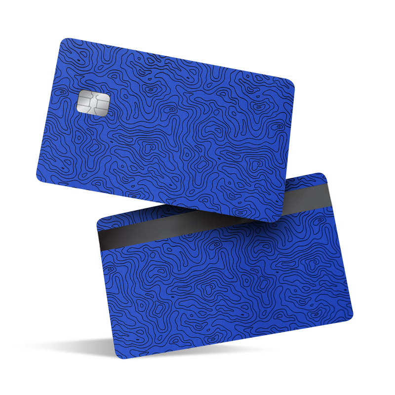 Blue Doodles Debit Card Skins & Credit Card Wrap
