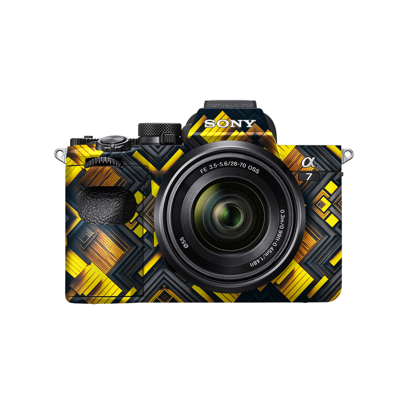 Wood Geometric Camera Skin