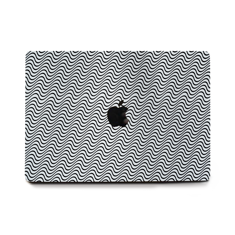 Zebra Waves Line Design Laptop Skin
