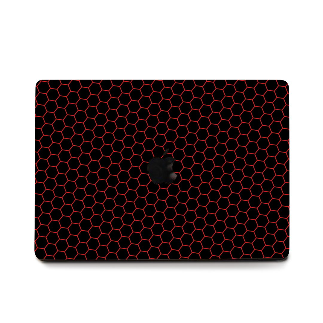 Red Honeycomb Laptop Skin
