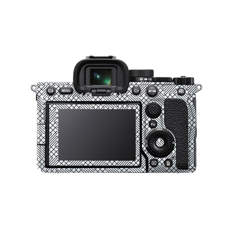 Geometric Black Line Camera Skin