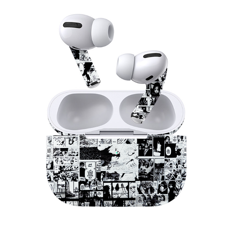 Black and White Anime Earbuds skin