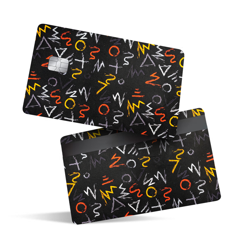 Scribble Pattern Debit Card Skins & Credit Card Wrap