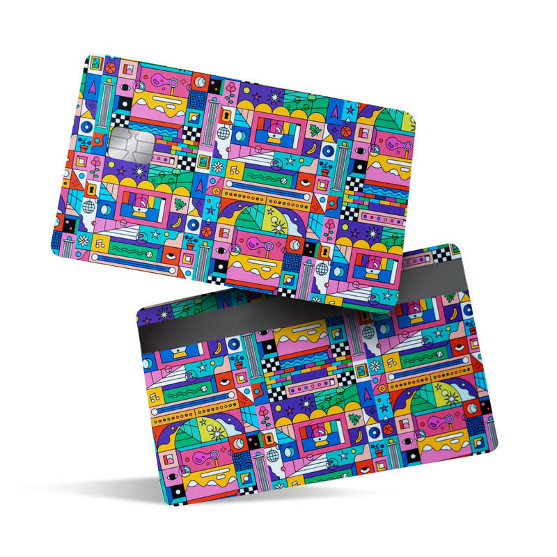 Doodles Pattern Debit Card Skins & Credit Card Wrap