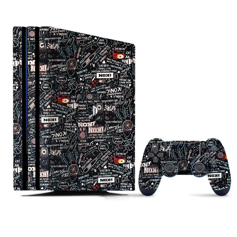 Typography Pattern PlayStation 4 |PS4 Pro Skin